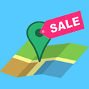 Simple garage sale map icon