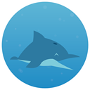 Dolphin circle icon