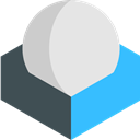 Round cube icon